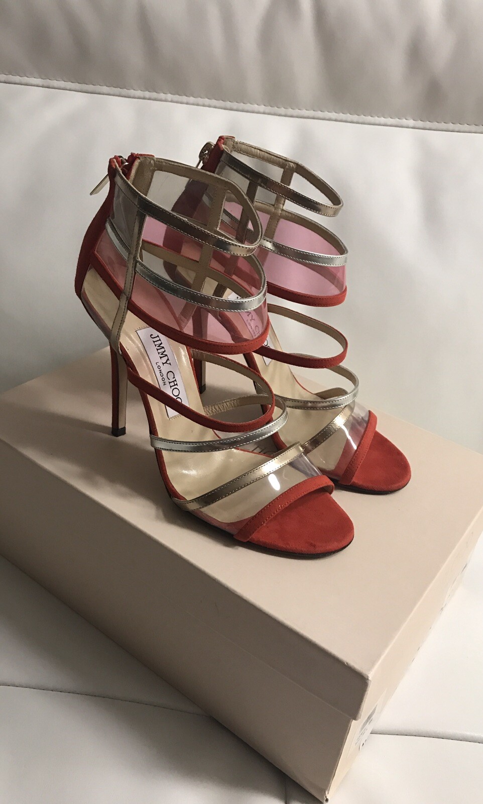 JIMMY CHOO Maitai Sandals Pumps – Size 36.5 – Store Display Excellent Condit