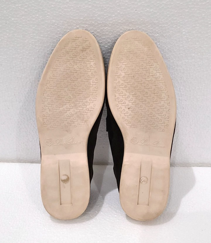 Loro Piana Dark Brown Suede Summer Charms Walk Loafers Size EU 40 US 9.5
