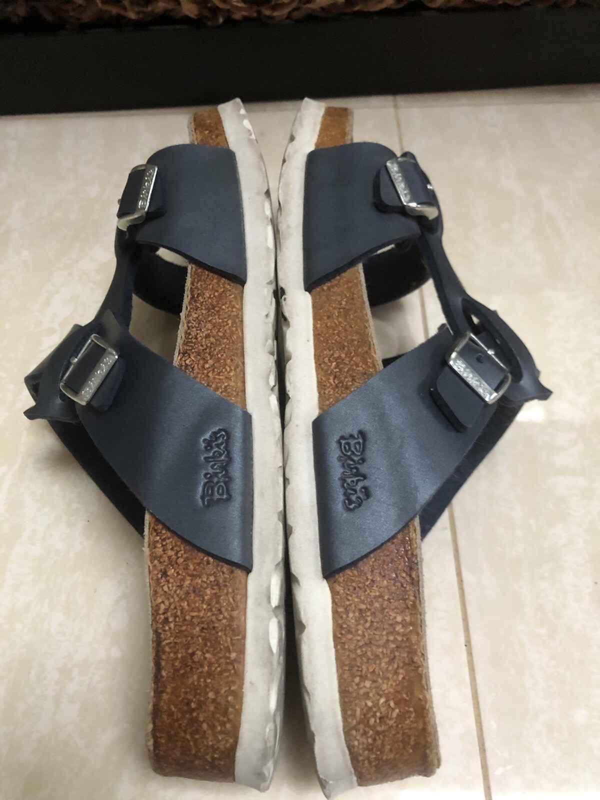 Birkis Birkenstock Sandals Blue Pearl Birko Flor EU 41 US 10/10.5 Women’s
