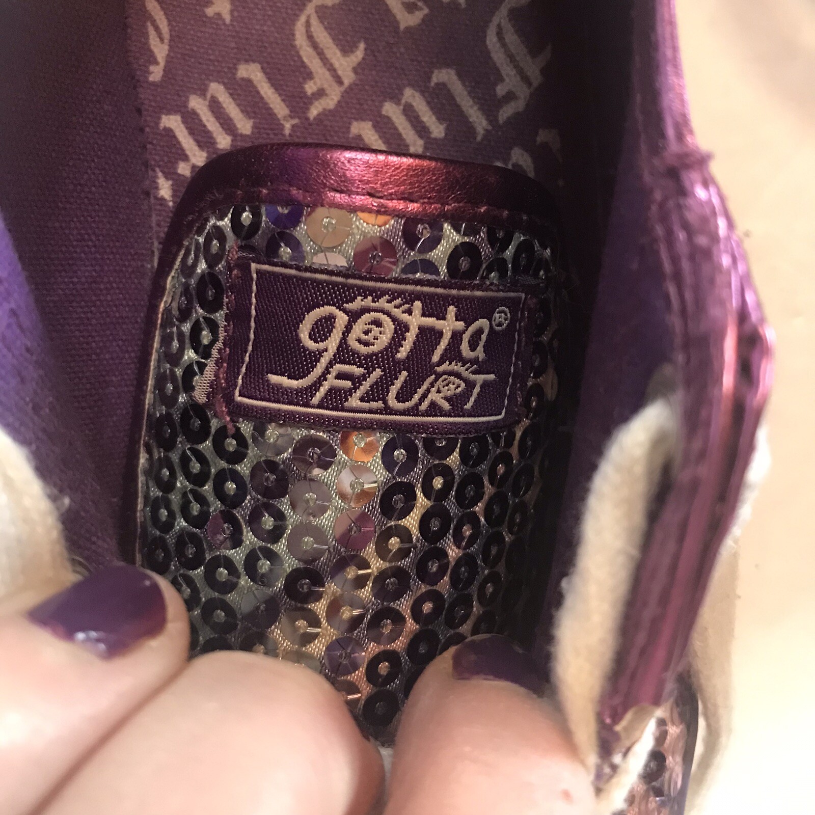 Gotta Flurt CA-Glitz Low Pink Sequin Shoes Sneaker Womens US 6.5