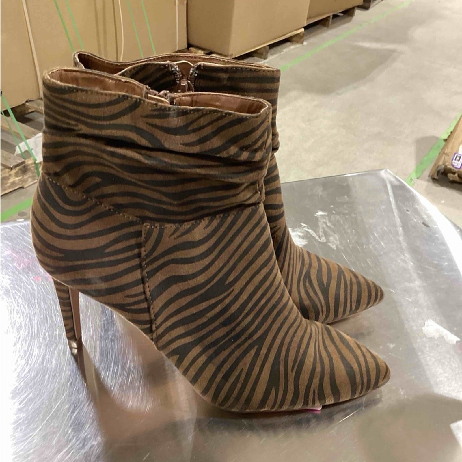 XOXO Zebra Print Ankle Boots