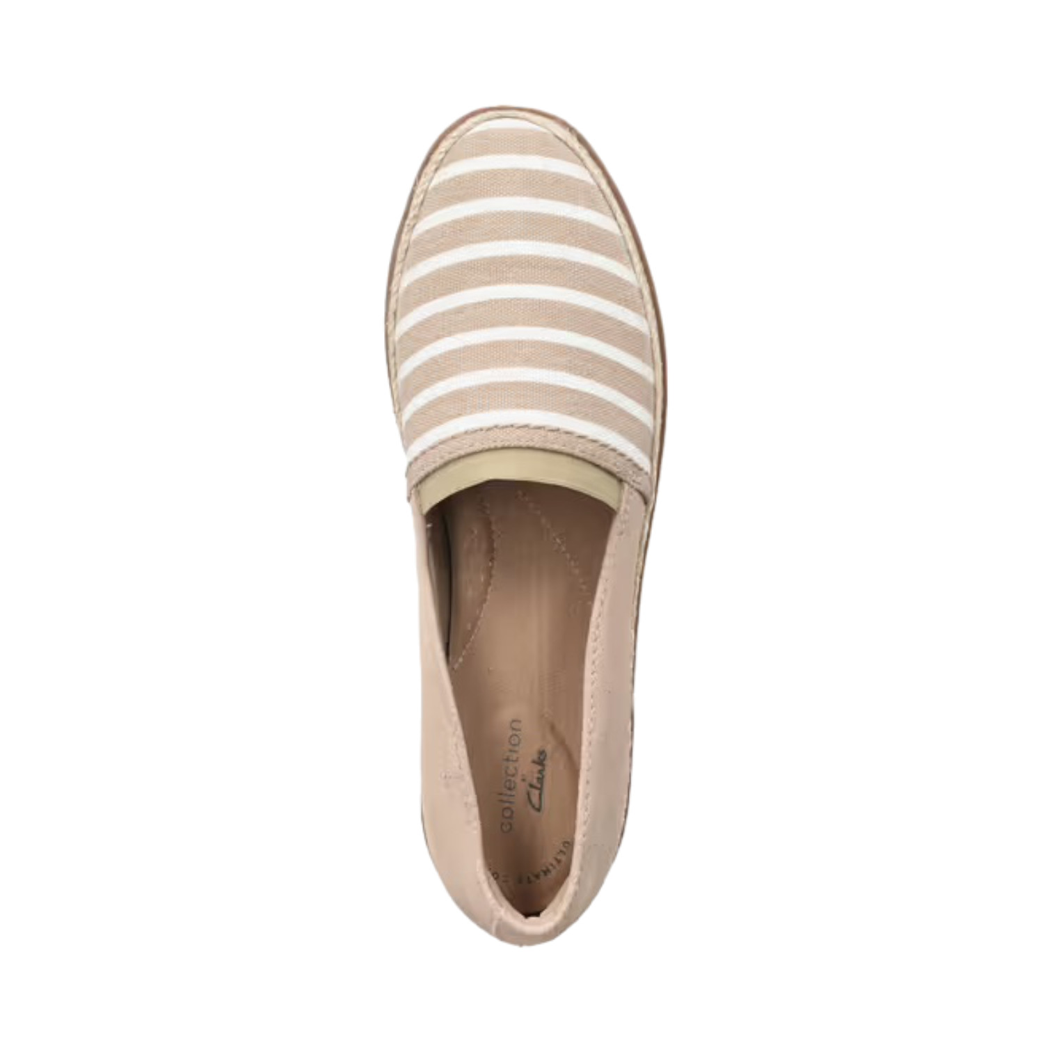 Womens Clarks Serena Paige Slip Ons – Sand Suede/Textile, Size 9.5 M [261 59360]