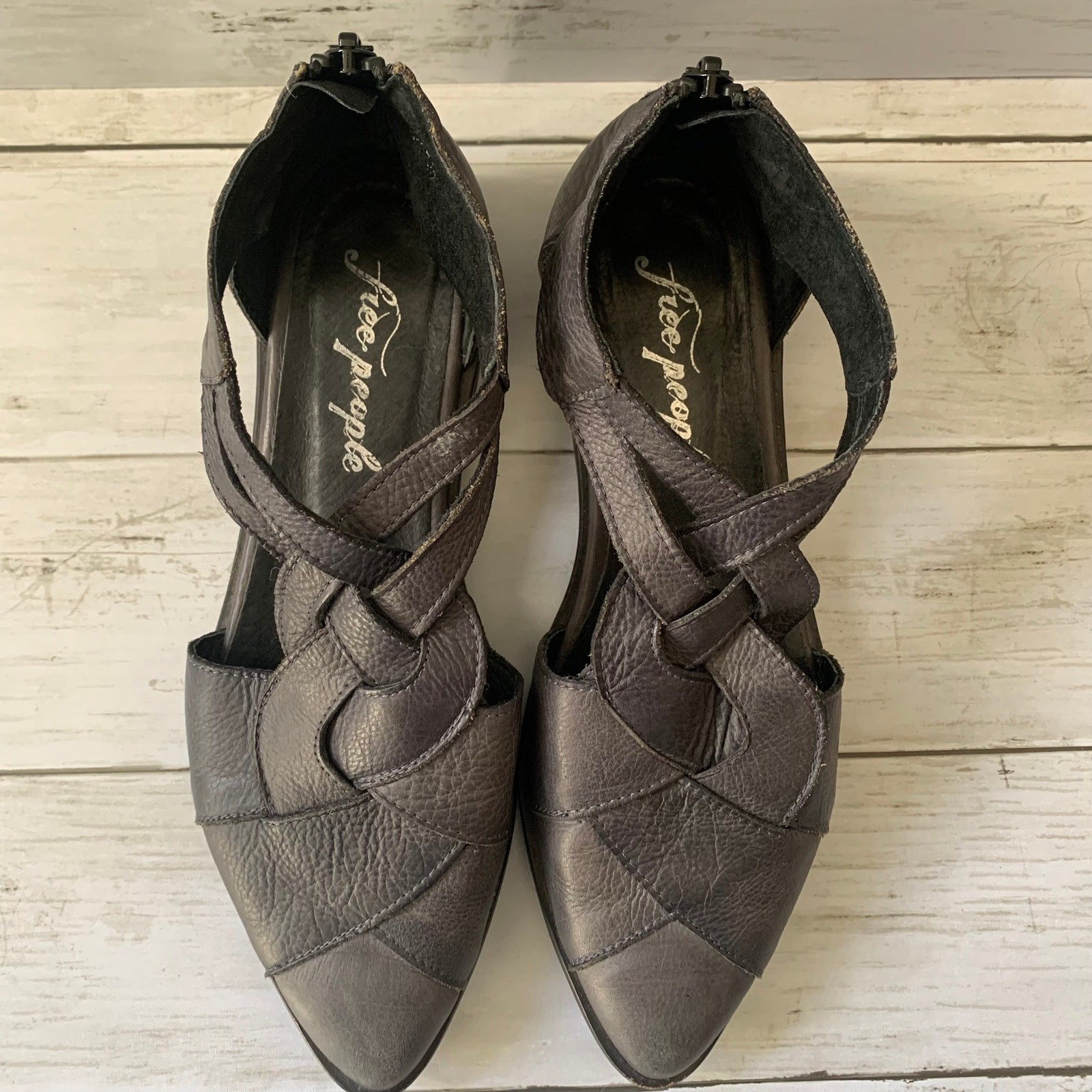 Free People Wanderlust Woven Pointed Flats Size 6.5