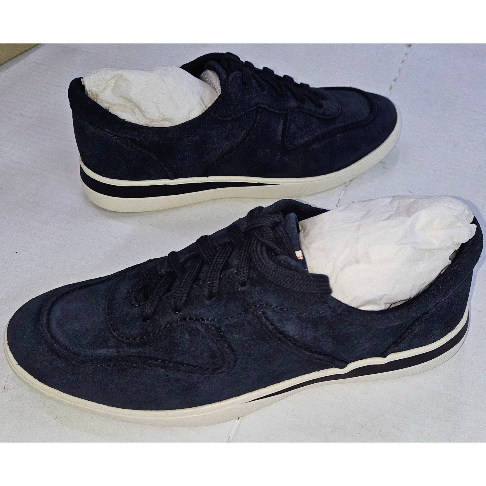 ED Ellen DeGeneres Akemi Navy Blue Bucato Suede Sneakers Womens Size 5M ED-AKEMI