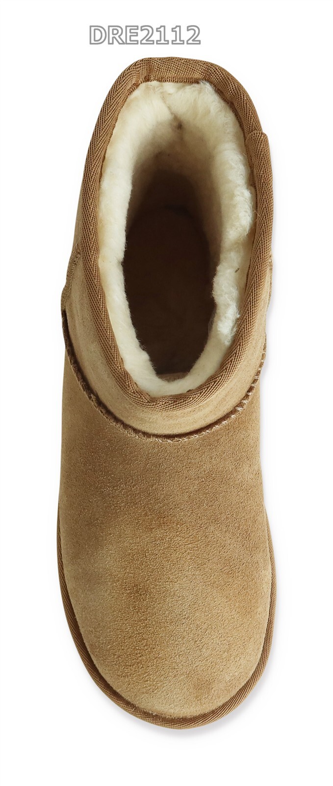 UGG Essential Classic Mini Chestnut Suede Fur Boots Womens Size 7