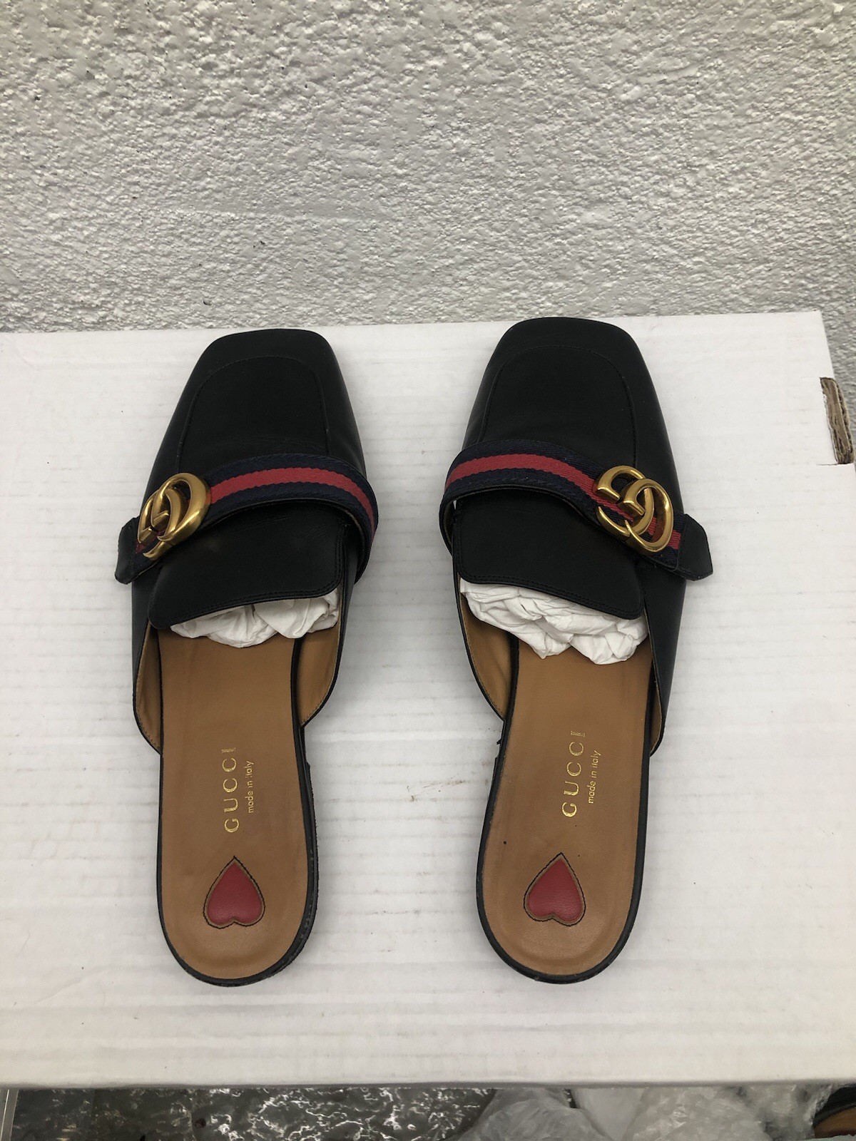 GUCCI Black Princetown Marmont Leather Loafers 10 US 40 EU L451