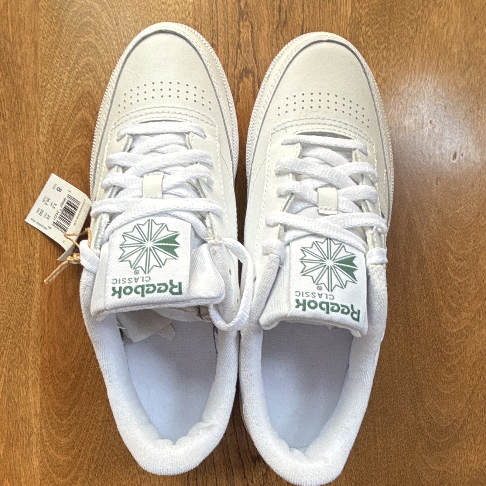 Reebok Club C 85 Women’s White/Green Low Top Lace-Up Tennis Sneakers size US 8