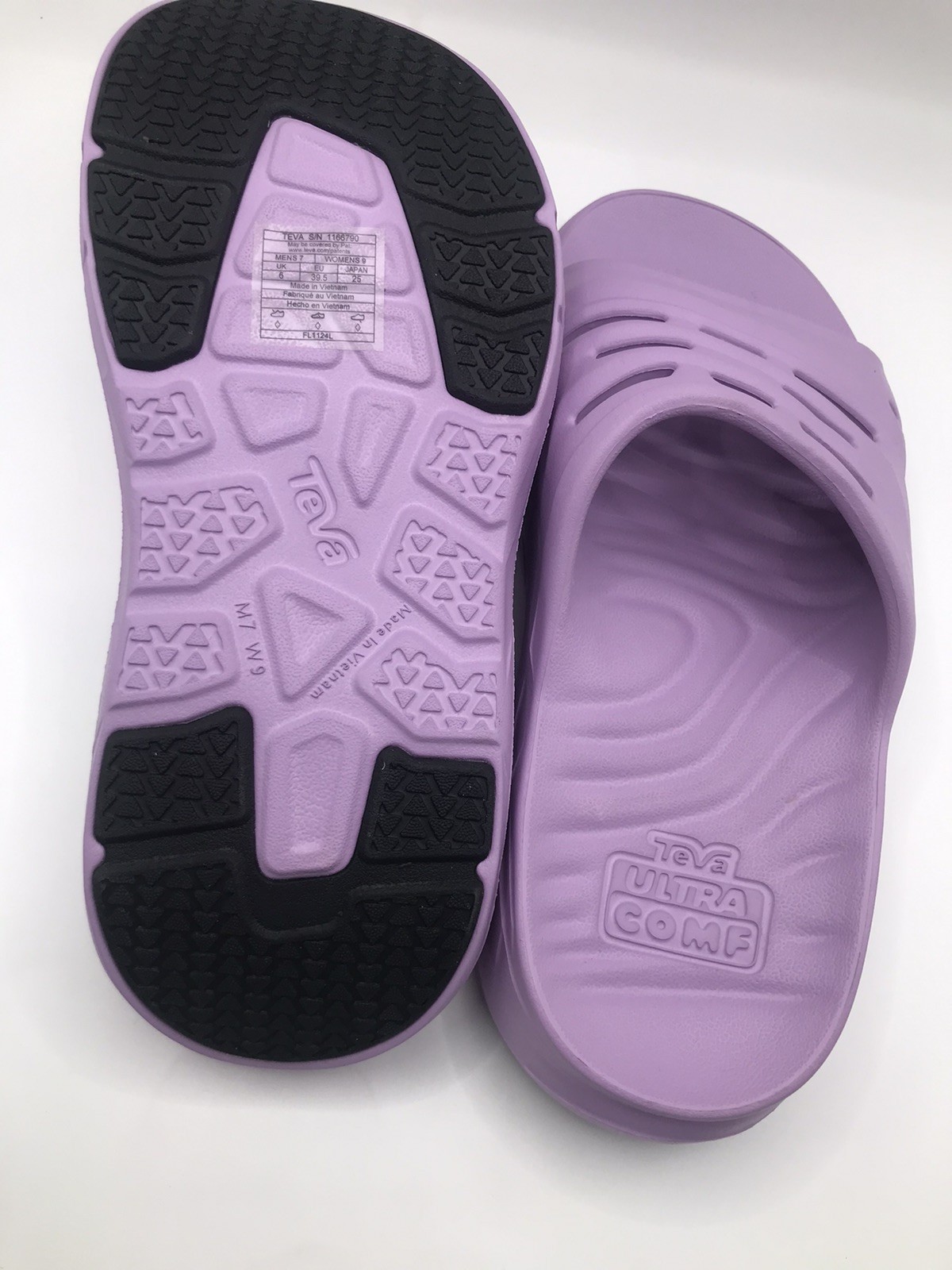WOMEN’S TEVA LUPINE LILAC APRETRAIL RECOVERY SLIDE BEACH/POOL SANDAL SIZE 9 NWT