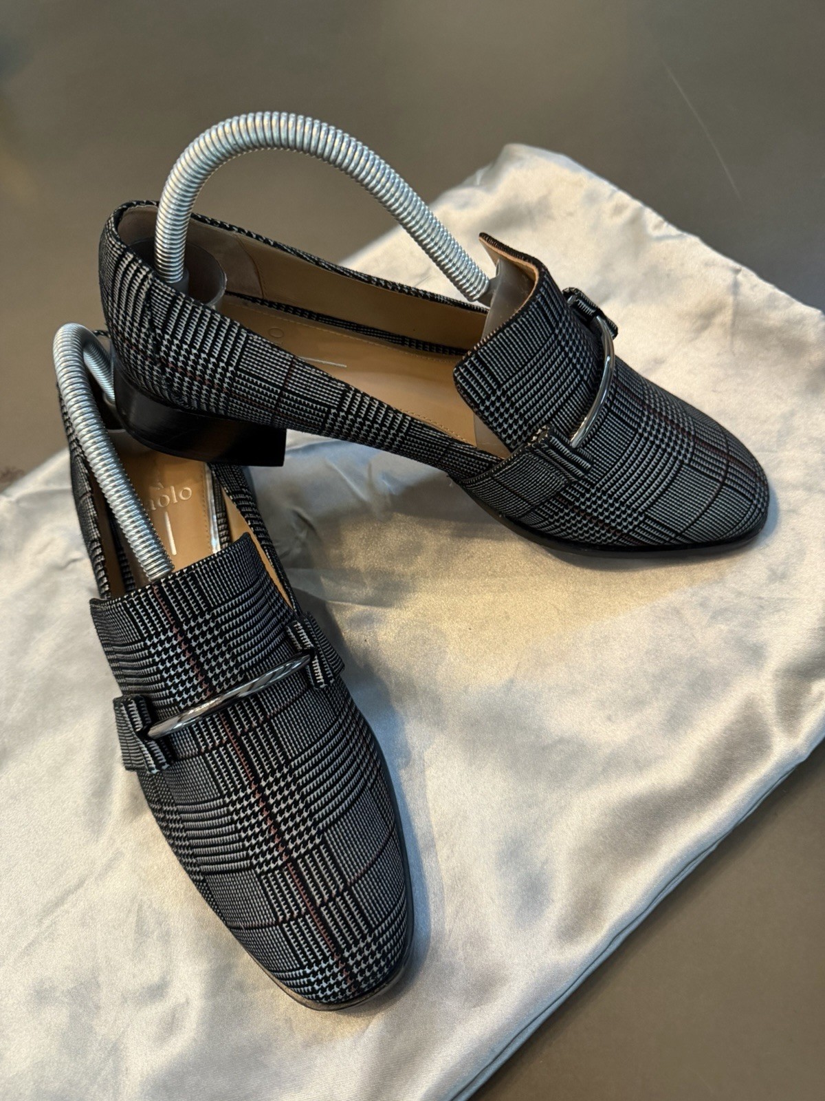 Paolo Linea Women’s Block Heel Dress Shoes Size 8M Super Classy Black/Gray