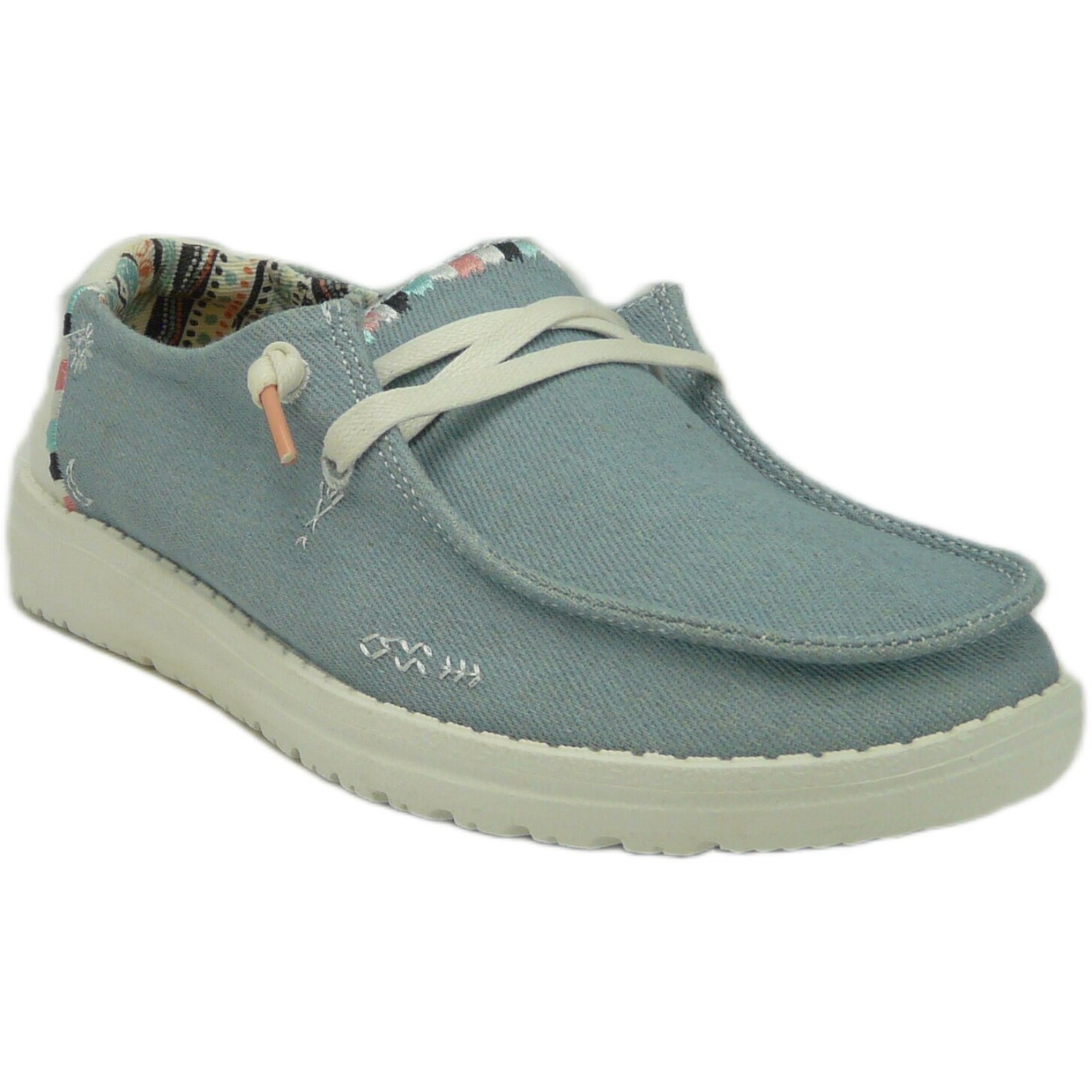 HEY DUDE WENDY BOHO WOMEN’S SHOES LIGHT DENIM US 6