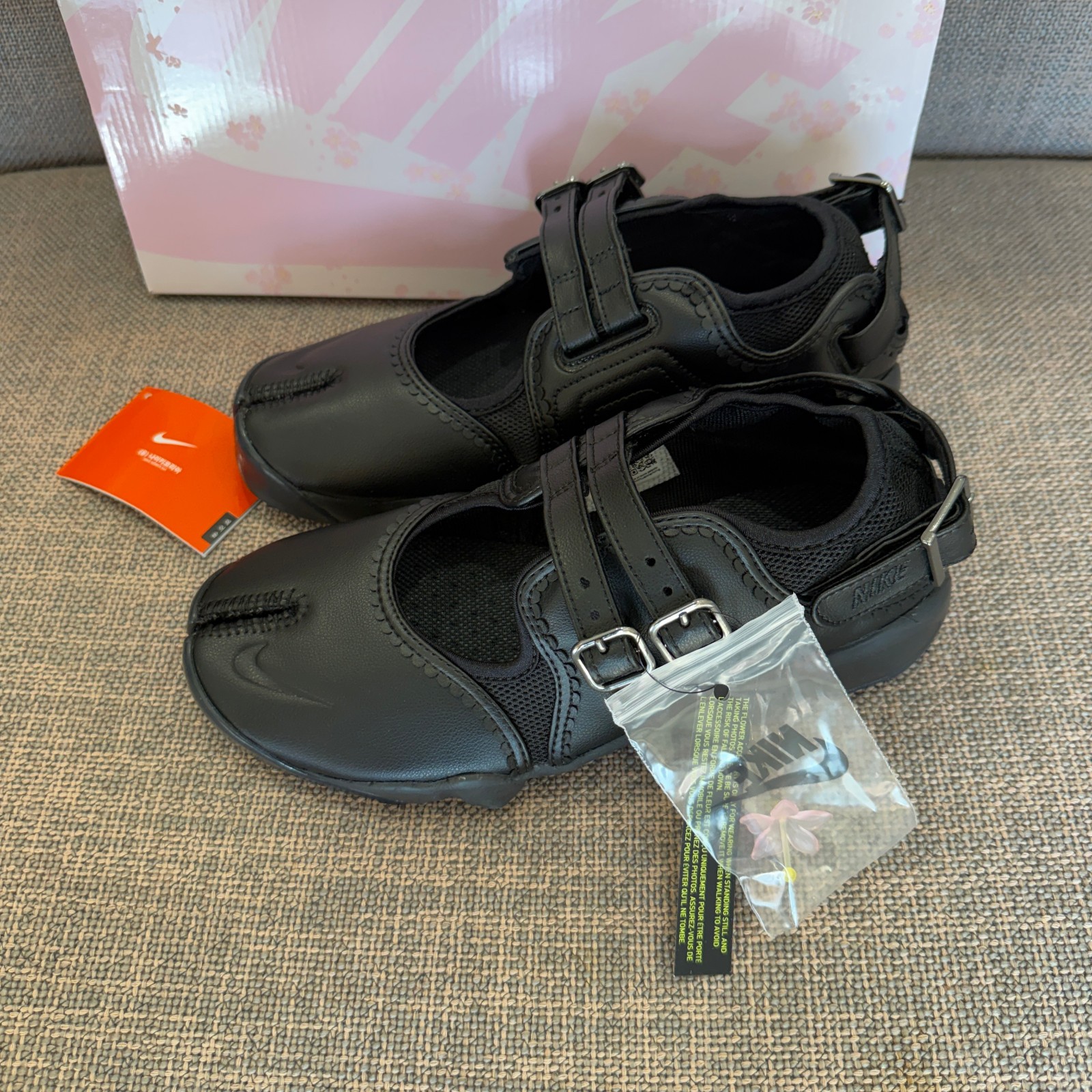 Nike Women Air Rift Breathe Strap Black Sneakers Shoes IB8881-001