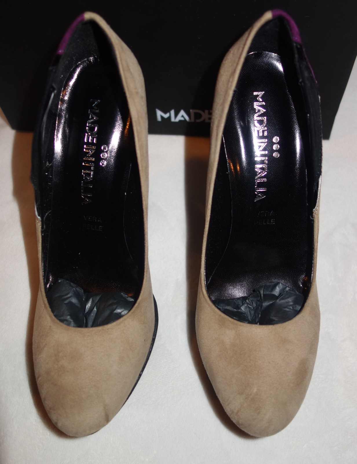 Made in Italia Platform Pumps multi color Suede Size 39 us 8.5 new