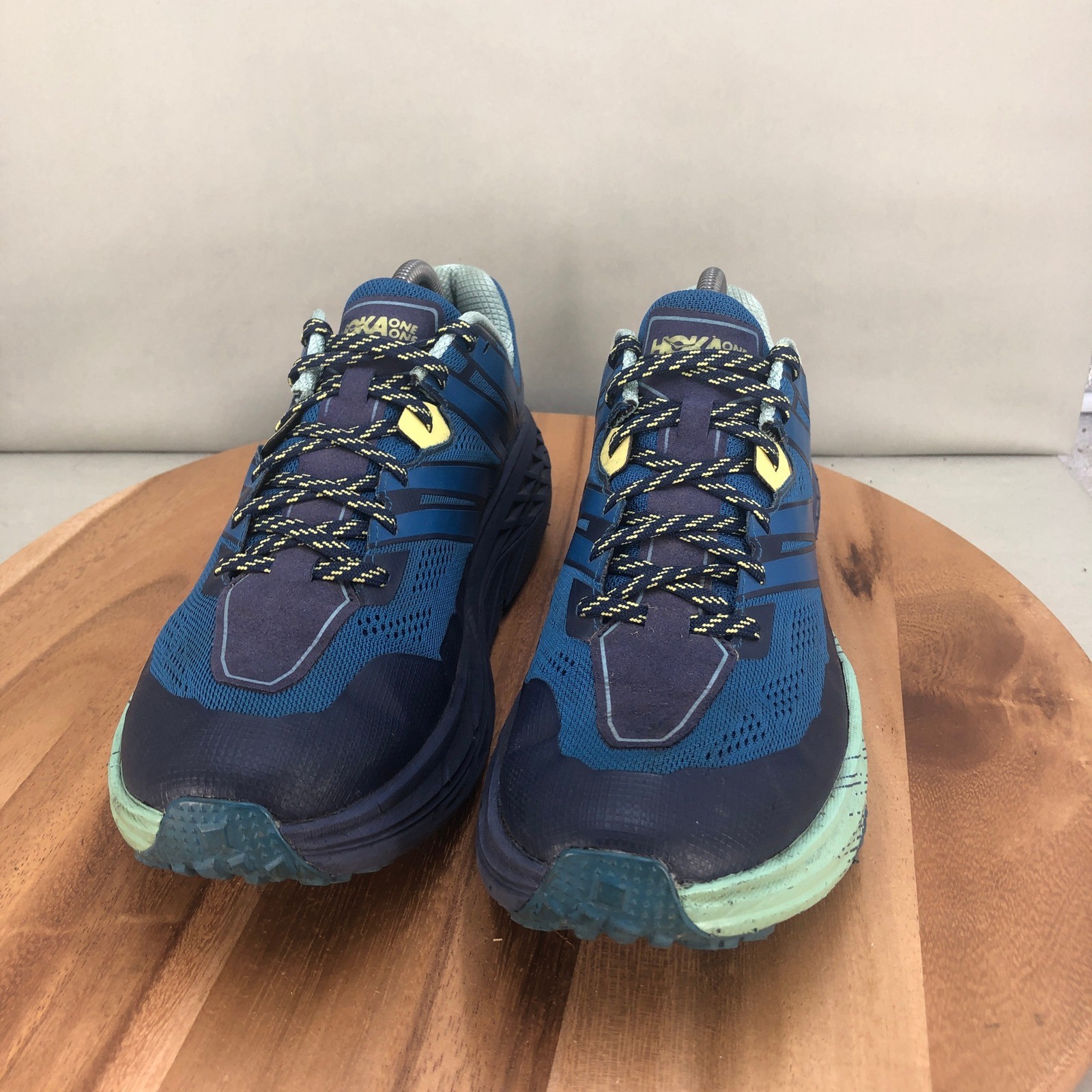 Hoka One One Speedgoat 3 Womens Trail Running Shoes Blue Yellow Size 11