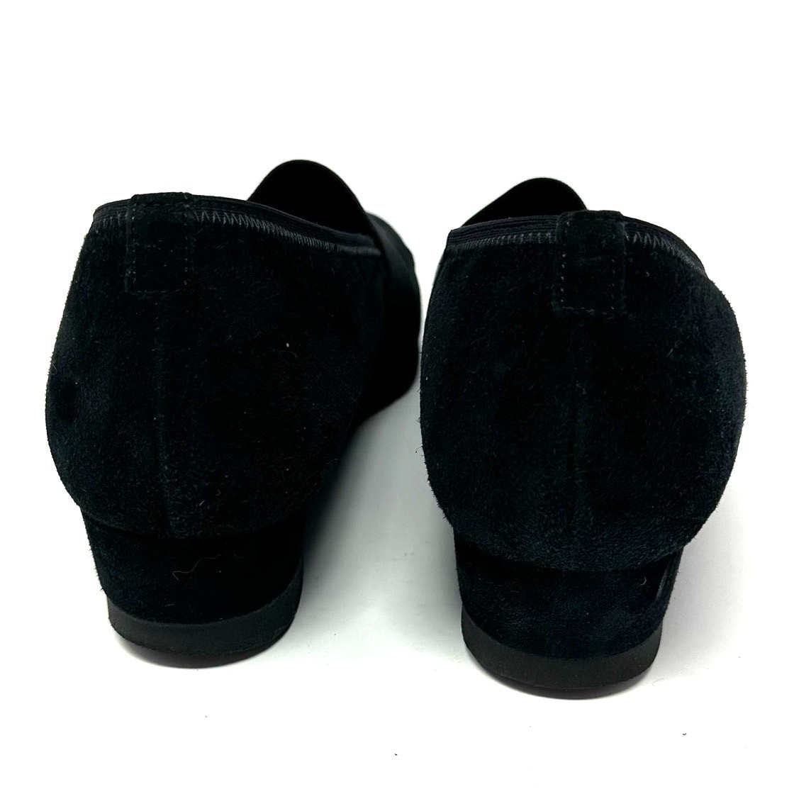 Gabor Size 7.5 Slip On Black Suede 1.5″ Heel Square Toe Formal Business Comfort