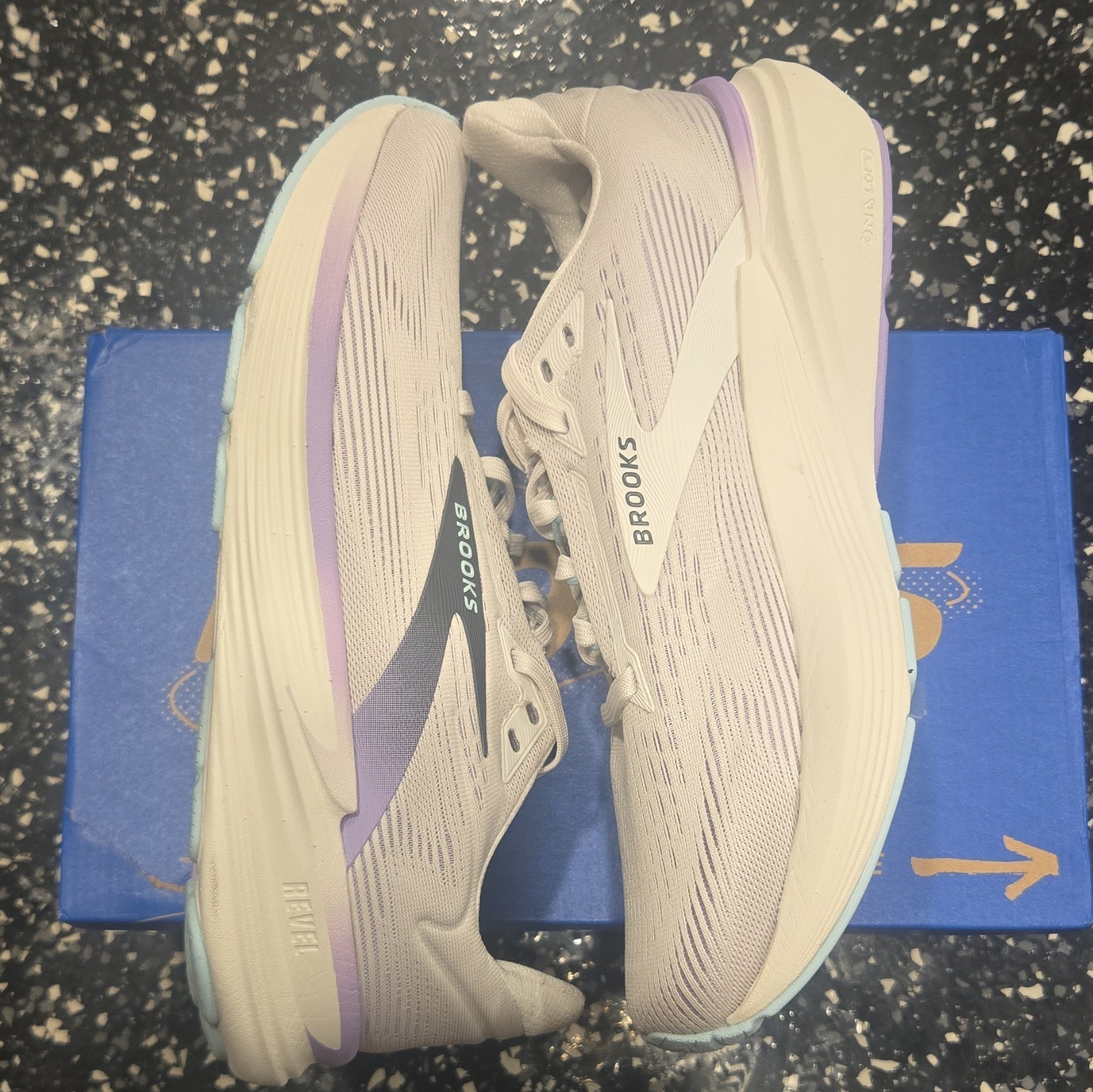 Brooks Revel 8 Women’s Low Top Lace-Up Running Sneakers White/Purple