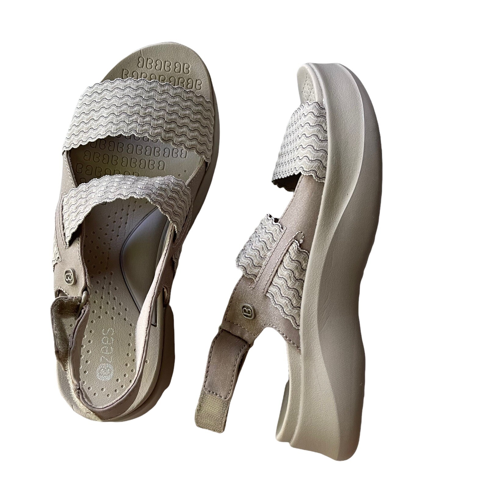Bzees Plush Slingback Sandals Women’s Size 8.5M Simply Taupe shoes New