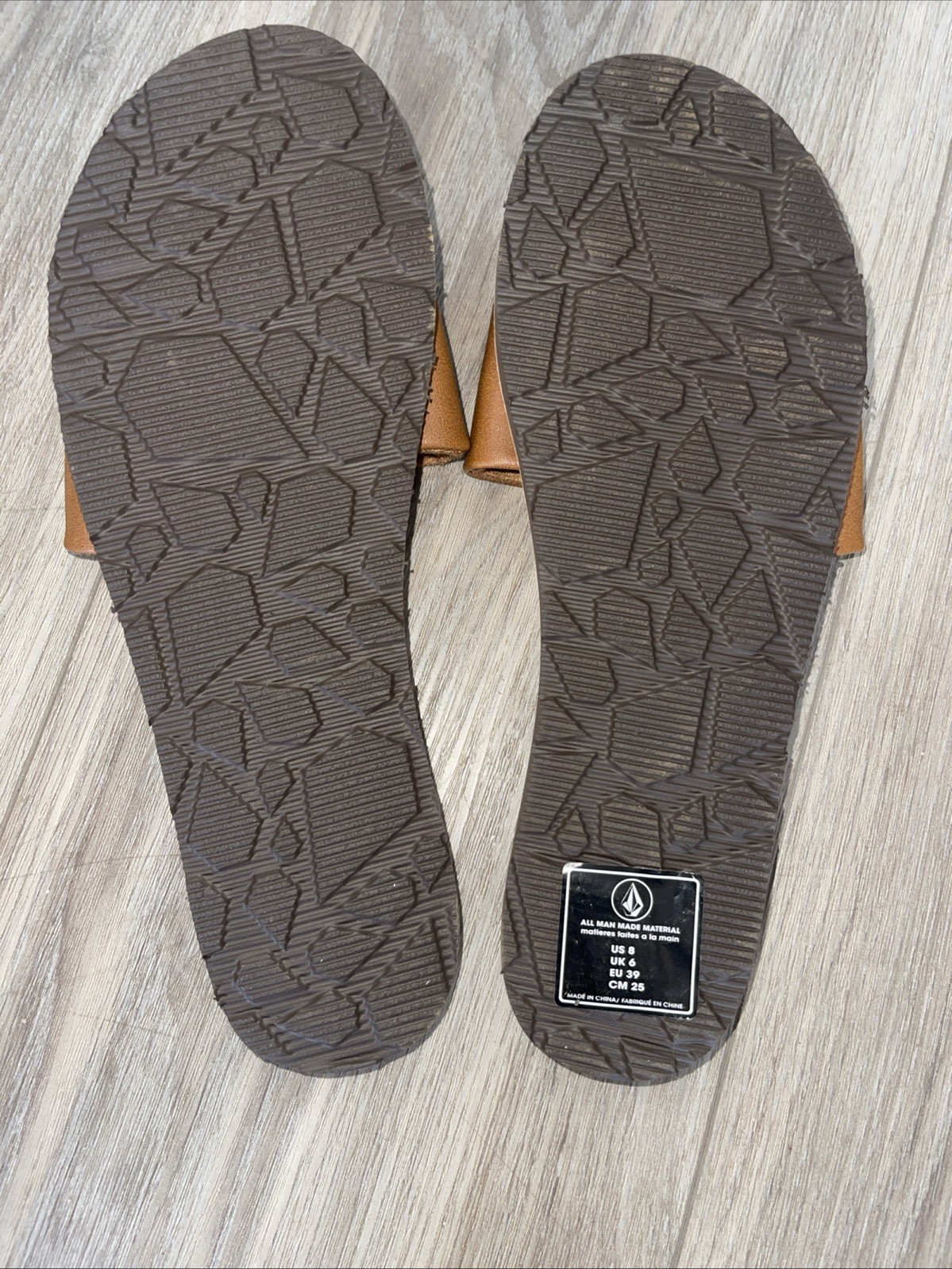 Volcom Simple Slide Sandal – Tan – New Without Tags.