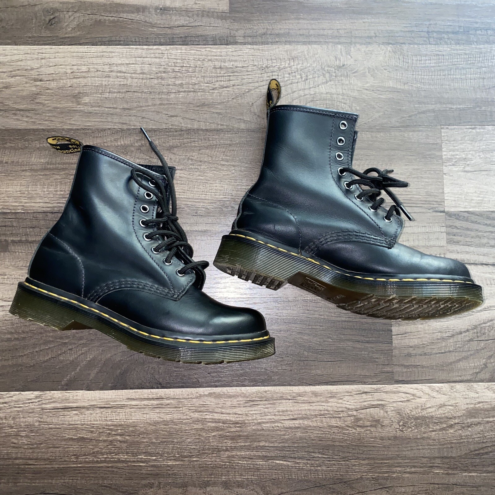 Dr. Martens Pascal 1460 Nappa Black Leather Boots Size 5 Men 7 Women