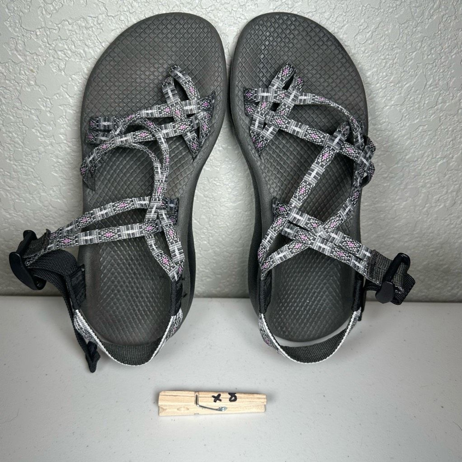 Chaco Womens 6 Z Cloud X2 Sport Sandals Black Adjustable Low Heel Wedge Buckle