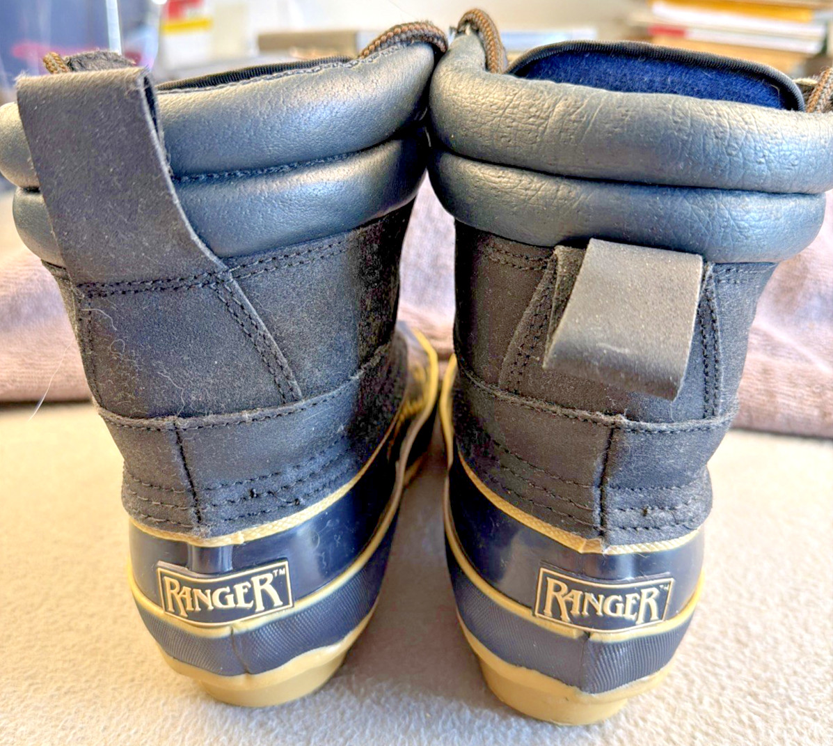 Ranger Thermolite Steel Shank Duck Boots Blue Insulated Waterproof Size 7