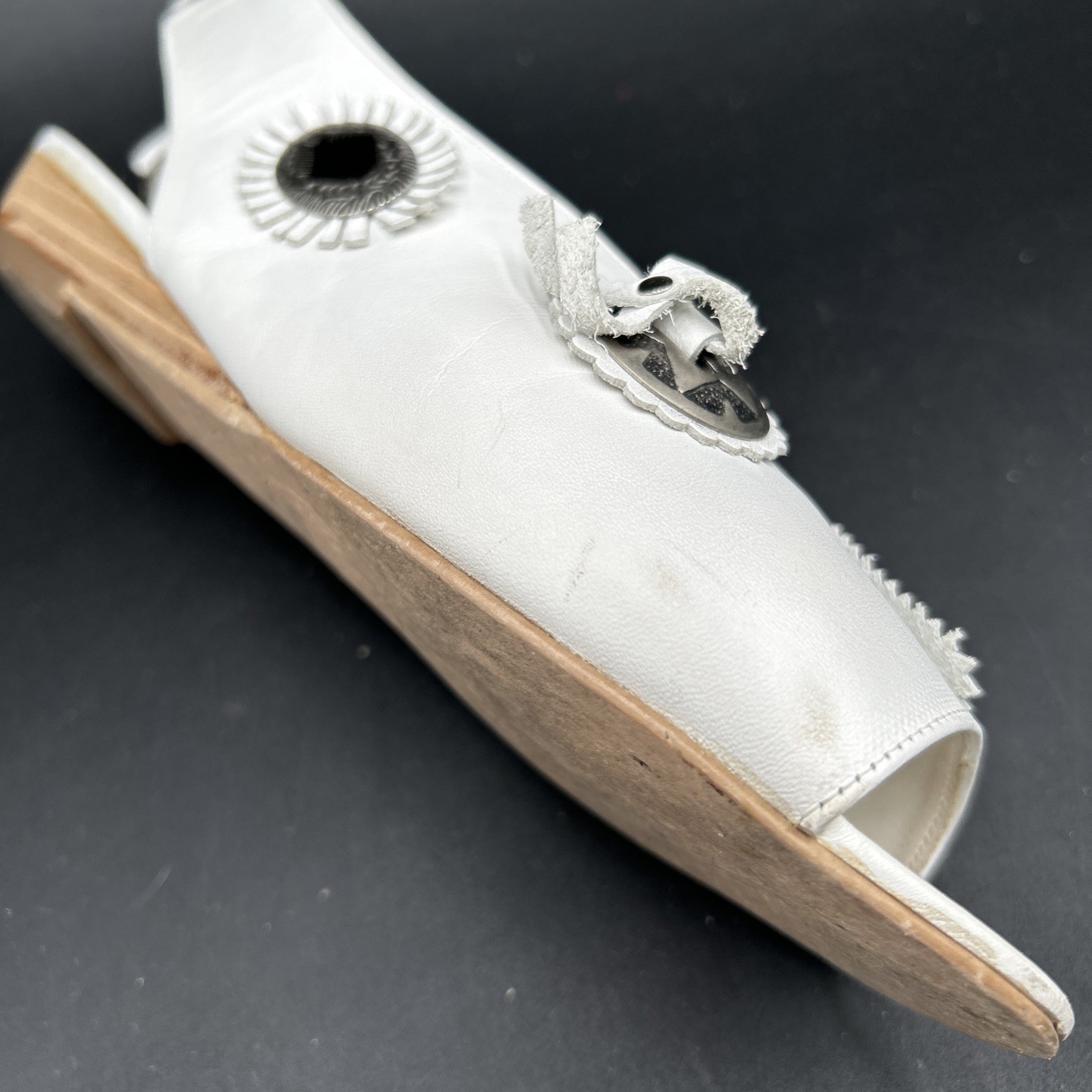 Wild Rice Women’s Heels Shoes Sz 7.5M Peep Toe Sling Back , Color White