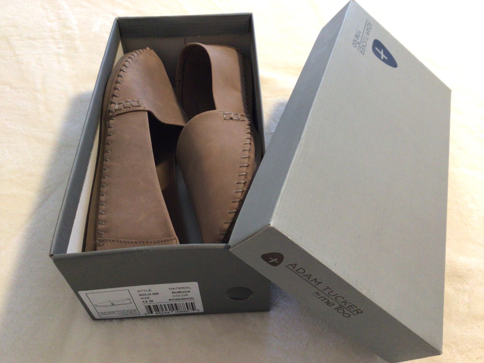 Adam Tucker, me Too Womens 12M flat shoes nubuck NEW Excellent