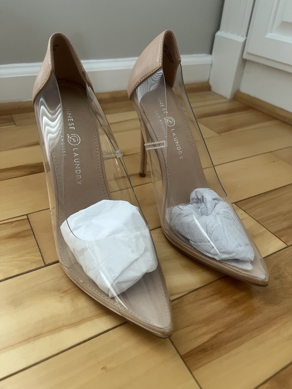 Chinese Laundry Nude Clear 4” Heels (Ladies’ Size 10) – New In Box!