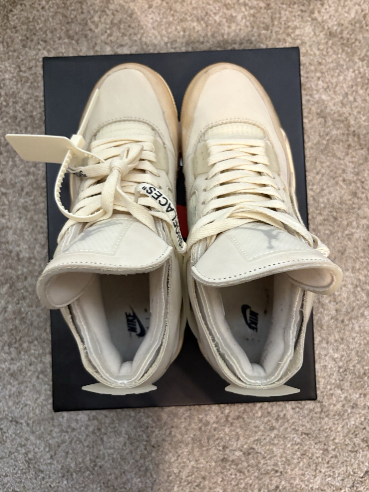 Jordan Air Jordan 4 Retro SP x Off-White Sail Beige Mid Top Lace-Up CV9388-100