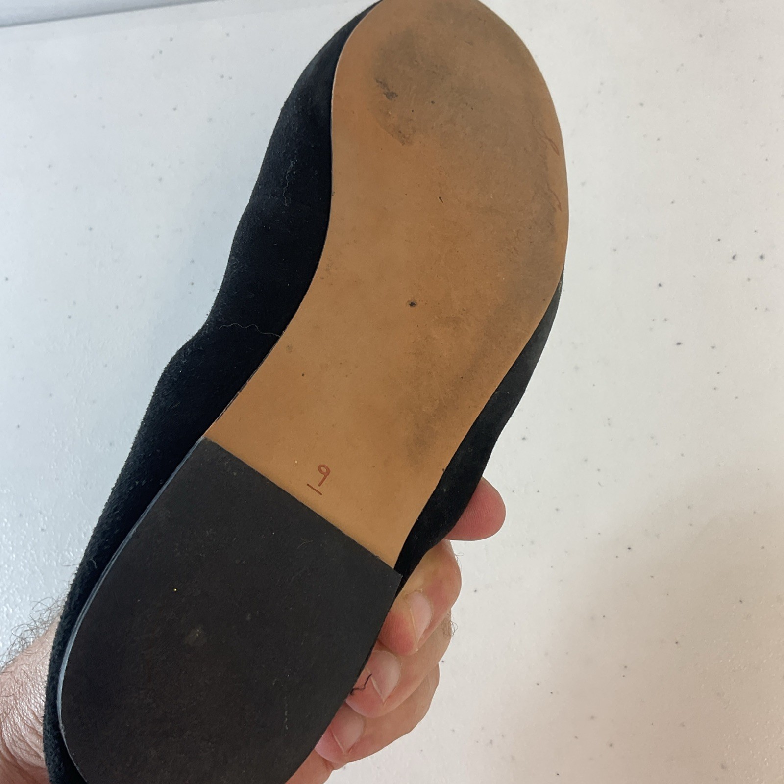 Sam Edelman Felecia Flat Ballet Shoes Black Sude Holiday 9 Casual Travel