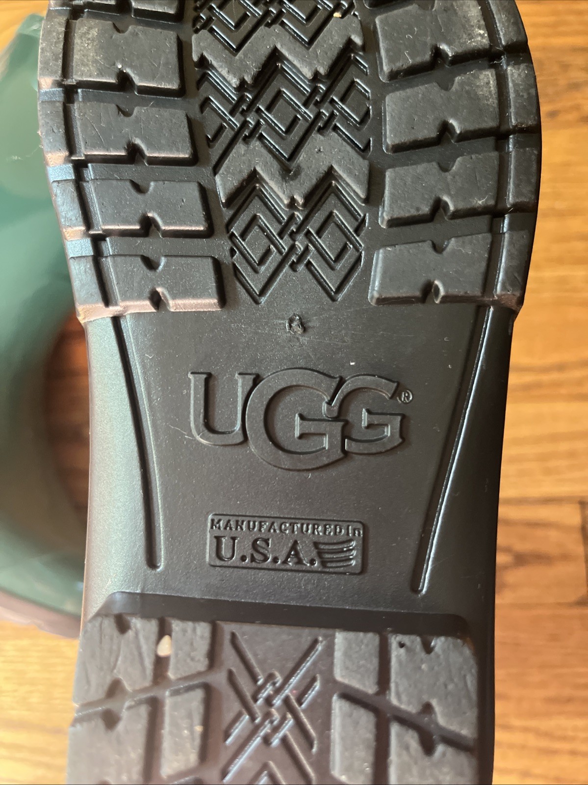 UGG Sienna Glossy Pine Green Rain Boots Size 8 Women’s Waterproof EUC
