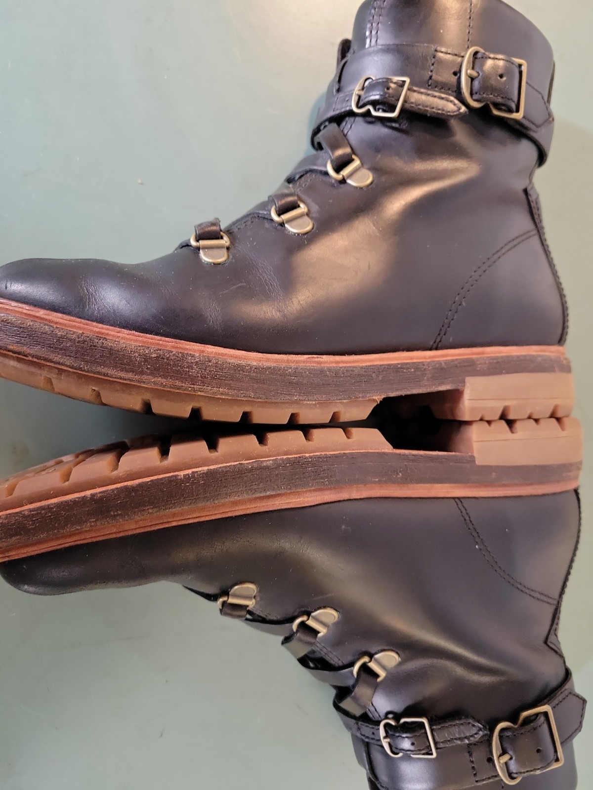 Timberland Boot Company Riley Flair Hiker Boot Black Leather Womens Size 6