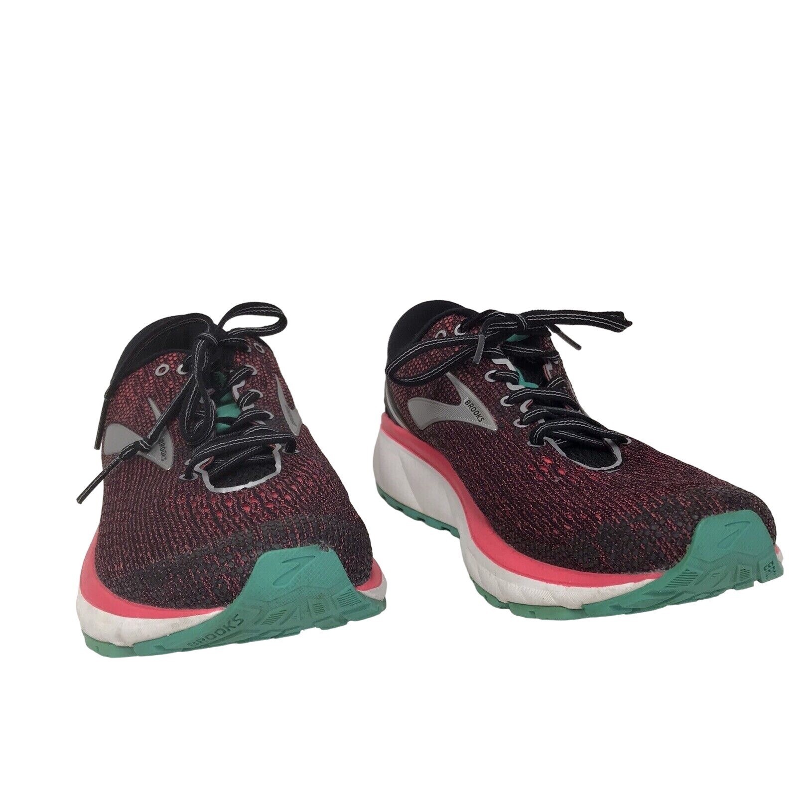 Brooks Ghost 11 Womens Size 8.5 Shoes Running Pink Black White Green