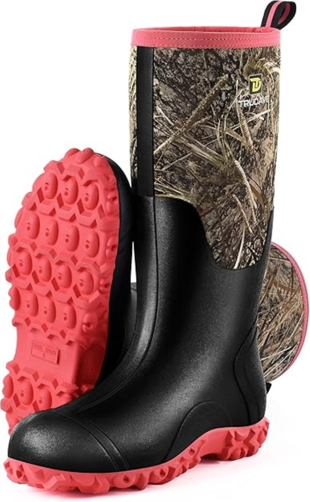 Trudave Hunting Boots for Women with Steel Shank Anti-Slip Waterproof Rain Boots