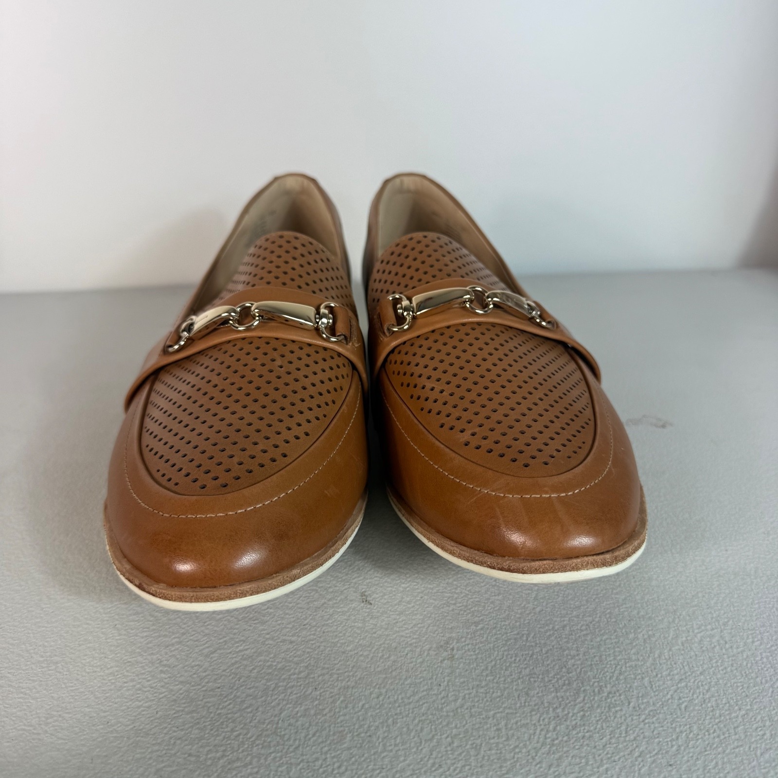 Frankie 4 Jenn Tan Brown Leather Slip On Women’s US 13 UK 10.5 EUR 45 Near New