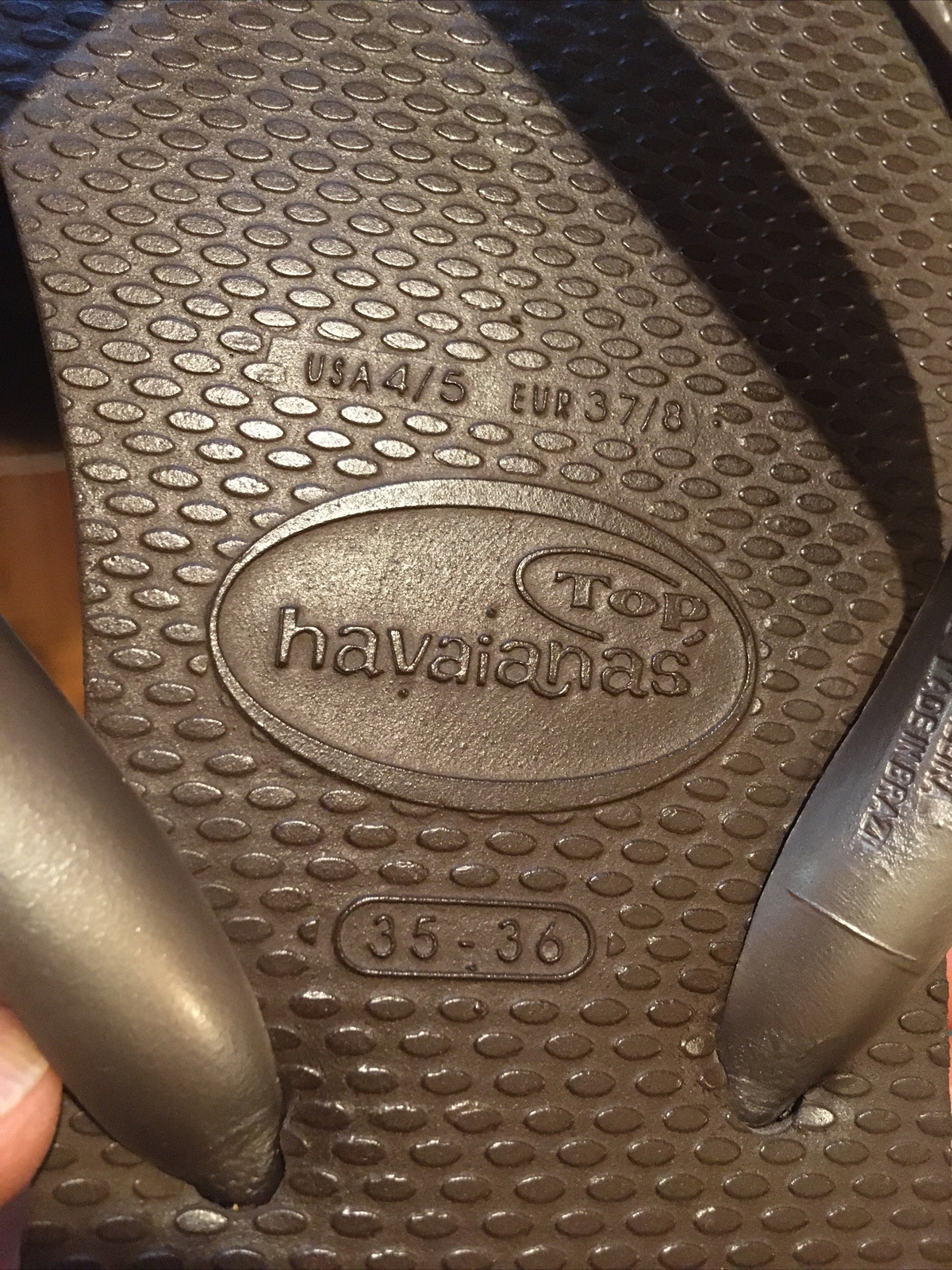 Havianas TOP *Unisex Flip Flop Sandals *4/5 USA *37/8 EUR Bronze Brown *SEE PiX