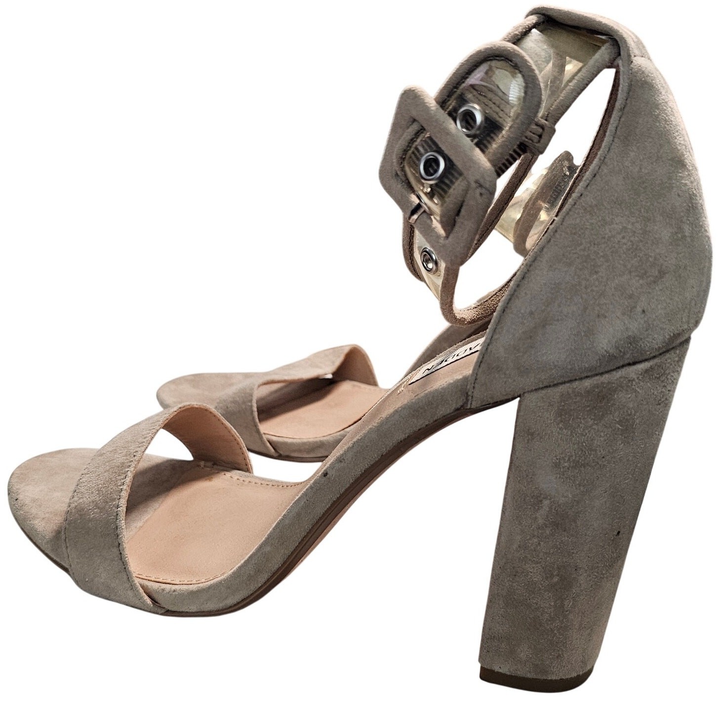Steve Madden Women’s Suede Cecilia Dress Sandals, Taupe, Size 9 1/2