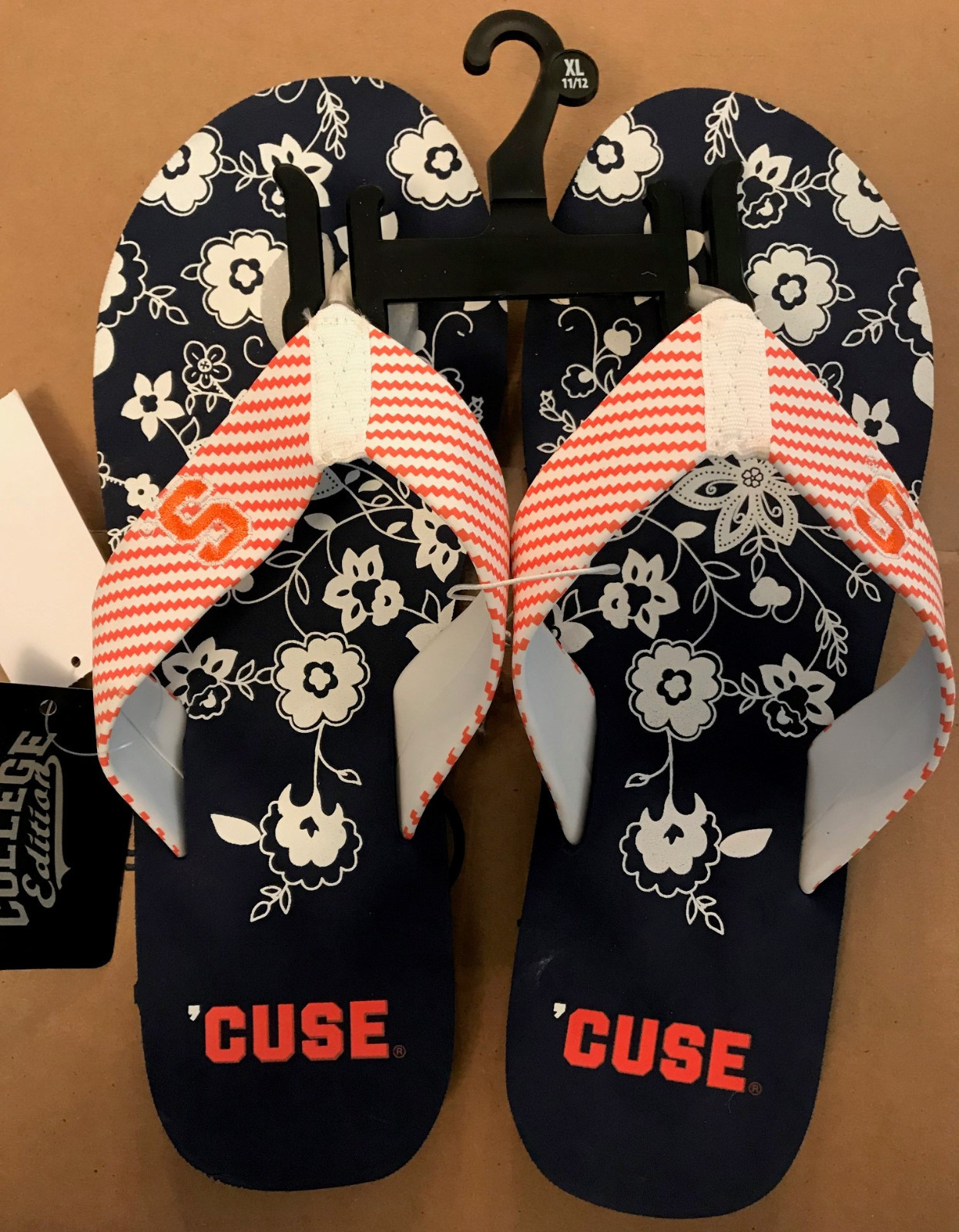 Syracuse University College Edition – Women’s Flip Flop Thong Sandals – Stripes
