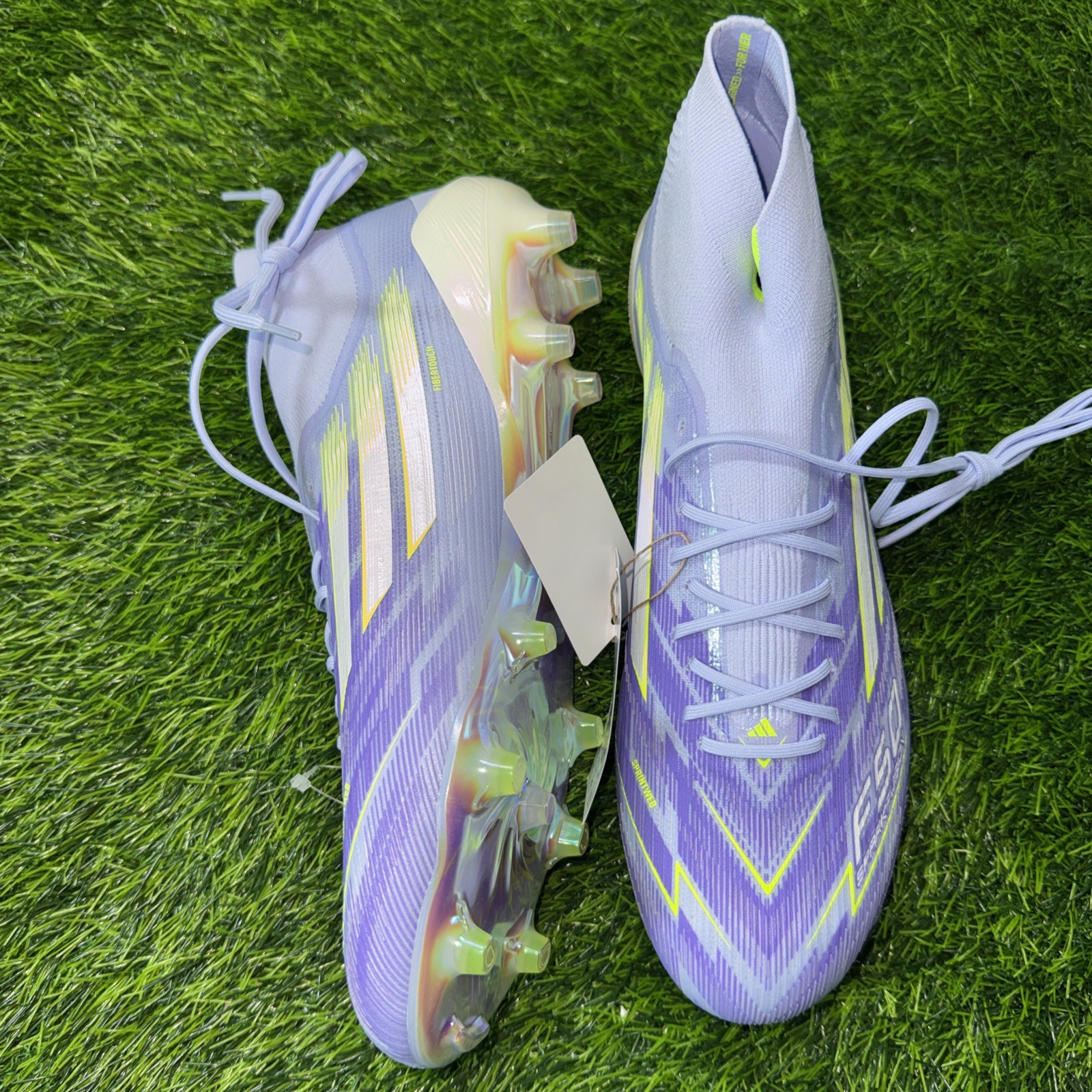 Adidas F50 Sparkfusion Elite Mid FG Size 11 Women’s Purple Neon Soccer Cleats
