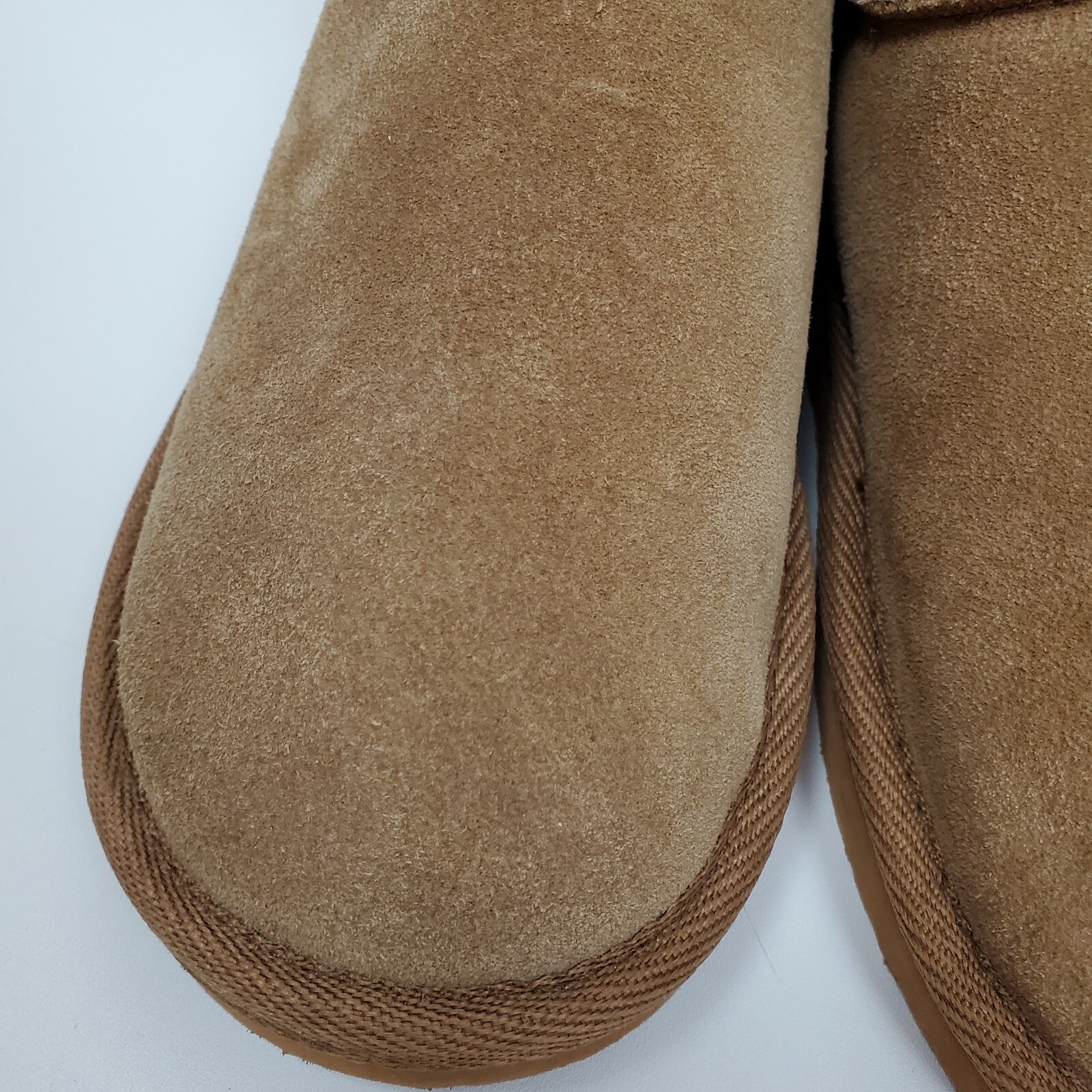 NINE WEST Women’s Suede Leather Upper Boots Fox Fur Hickory/Light Brown Size 6