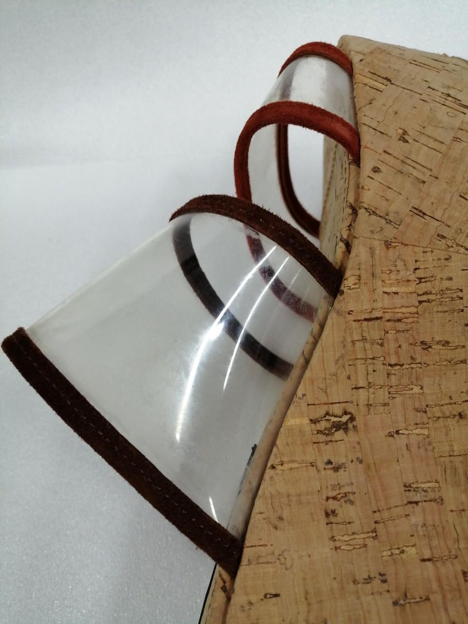 TSURU BY MARIKO OIKAWA Clear Strappy Platform Sandals 35 BRN.ORG. Cork Used