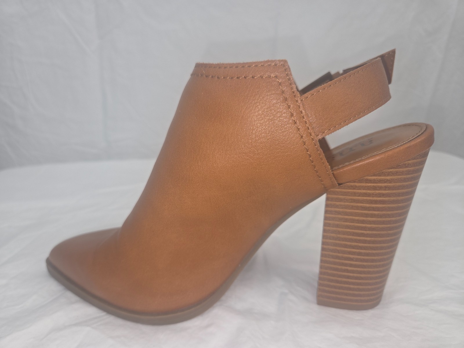 A New Day Women’s Brown Slingback Booties Pointed Toe Block Heel Size 9