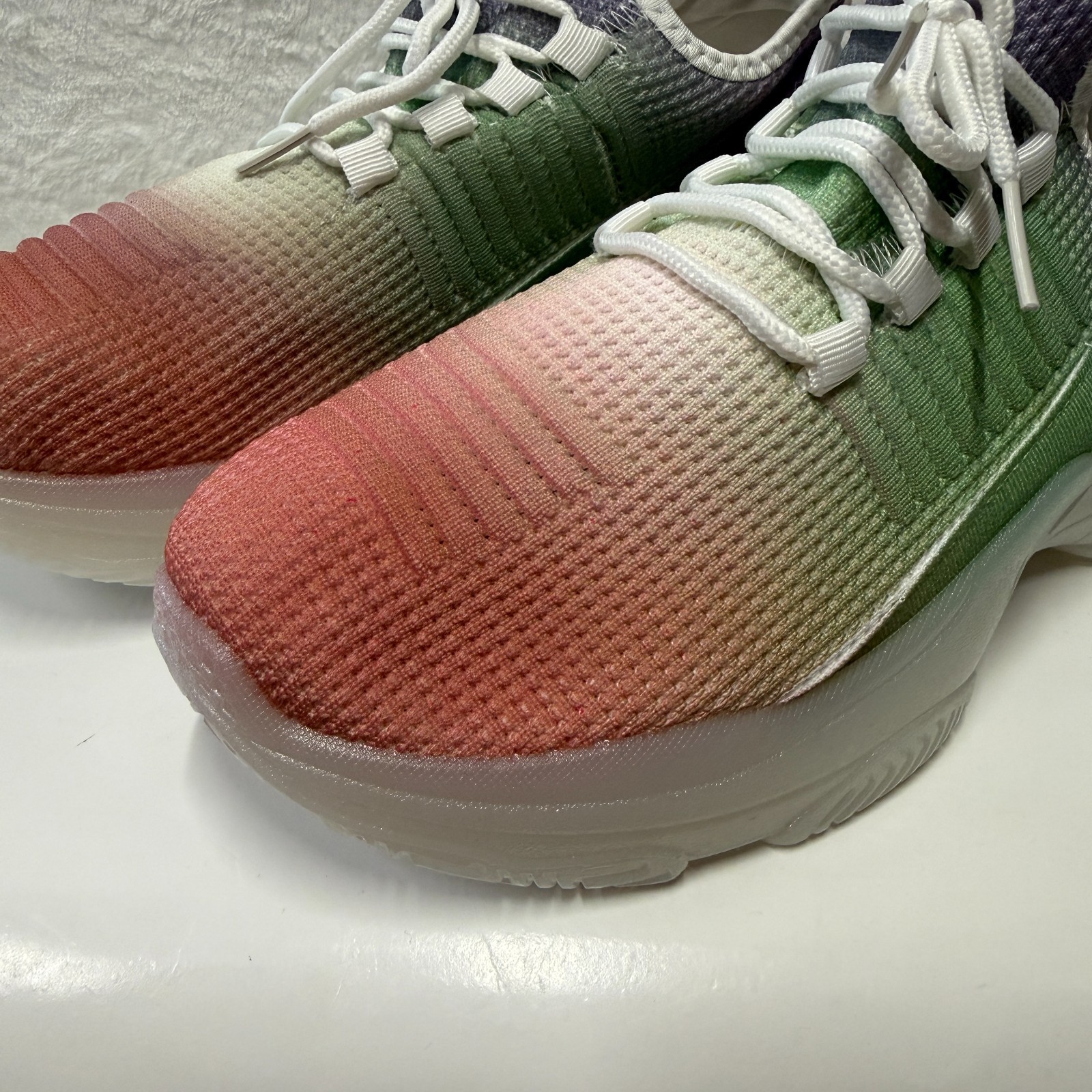 Wanted Fiesta Womens US 8 Running Shoes White Multi Rainbow Athletic Sneakers