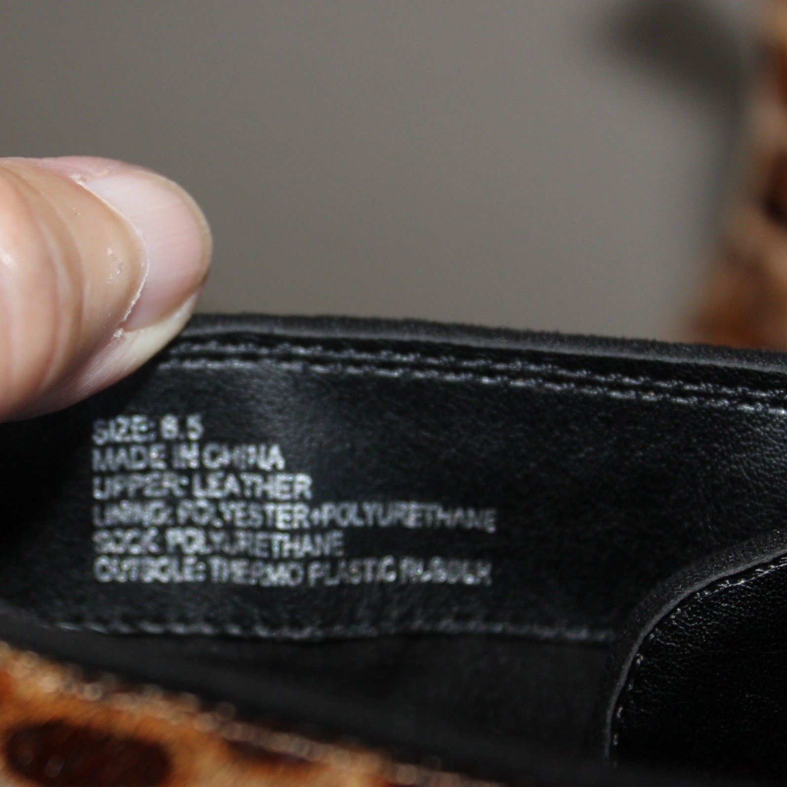 Faryl by Farylrobin Leopard Combat Boots Platform Calf Hair 6.5 Chocolate Brown