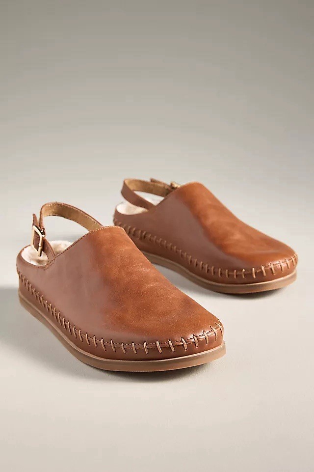 NEW NWT Kelsi Dagger Freddy Cognac Faux Fur Slingback Clogs Shoes SIZE 5.5