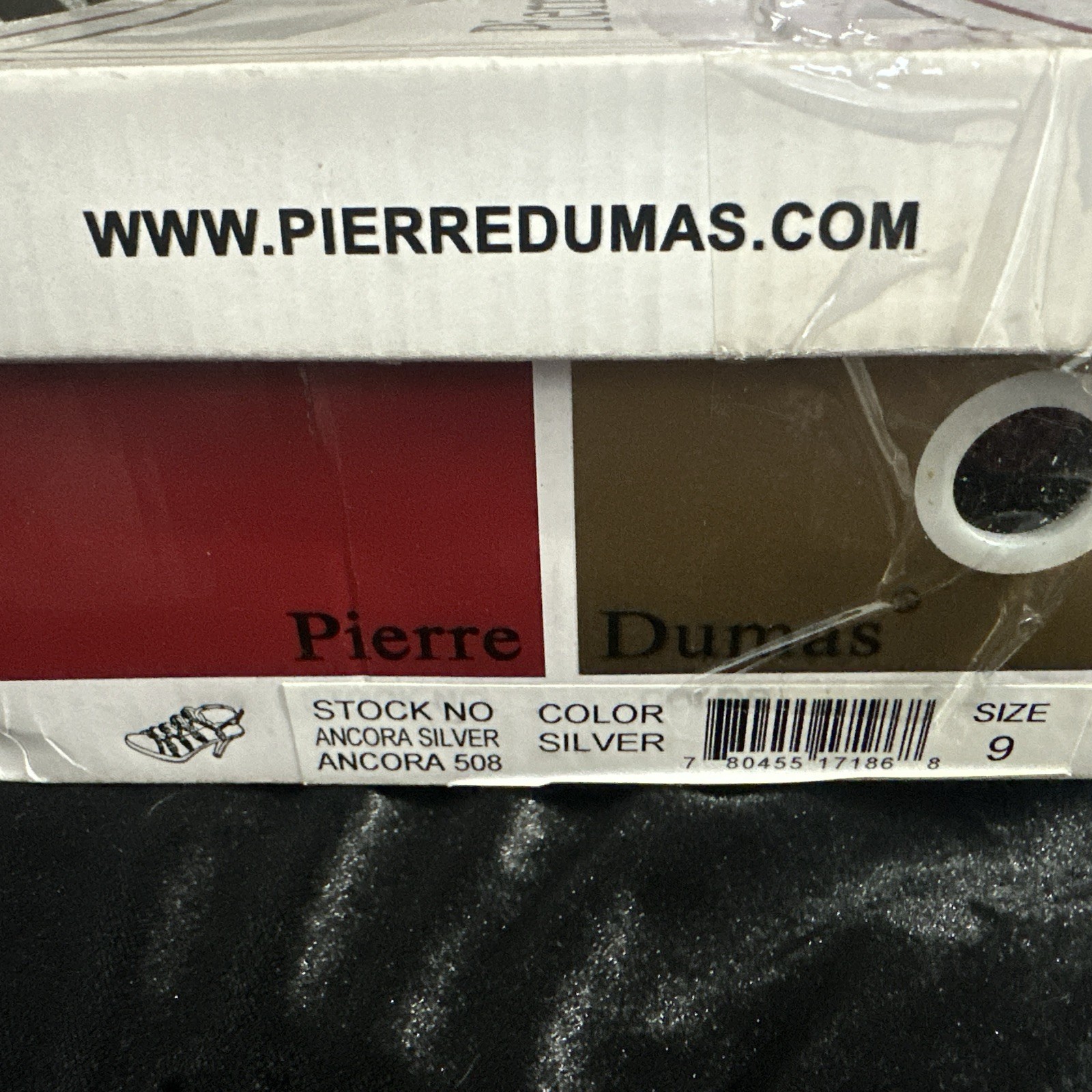 Pierre Dumas Ancora- 508 Silver Rhinestone Sandal Heels 9M