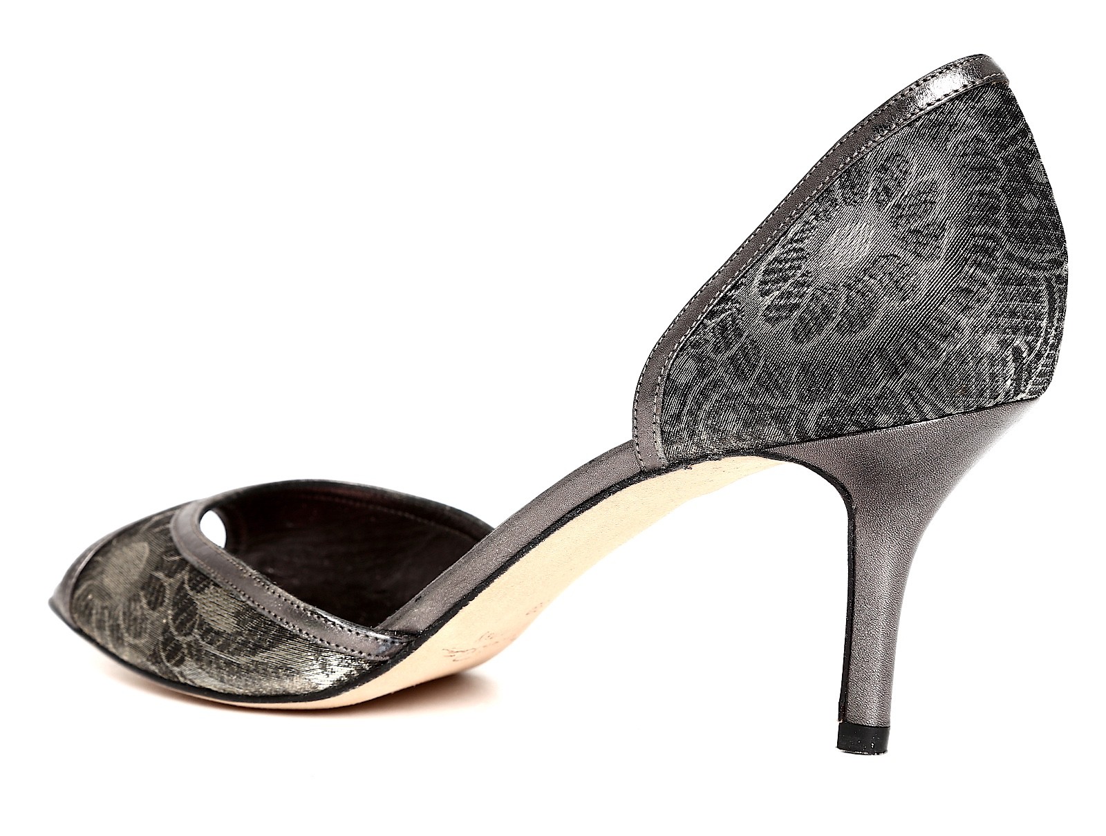 Oscar De La Renta Metallic Floral Pump Heels Z4559* Women’s Size 8 US / 39