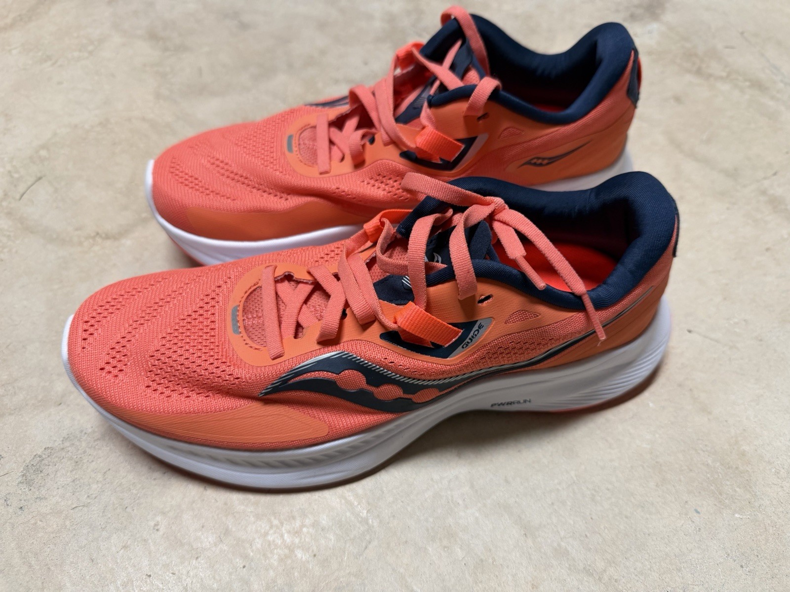 Saucony Guide 15 Women’s Running Shoes Lace-Up Orange/Navy Low Top S10684-16