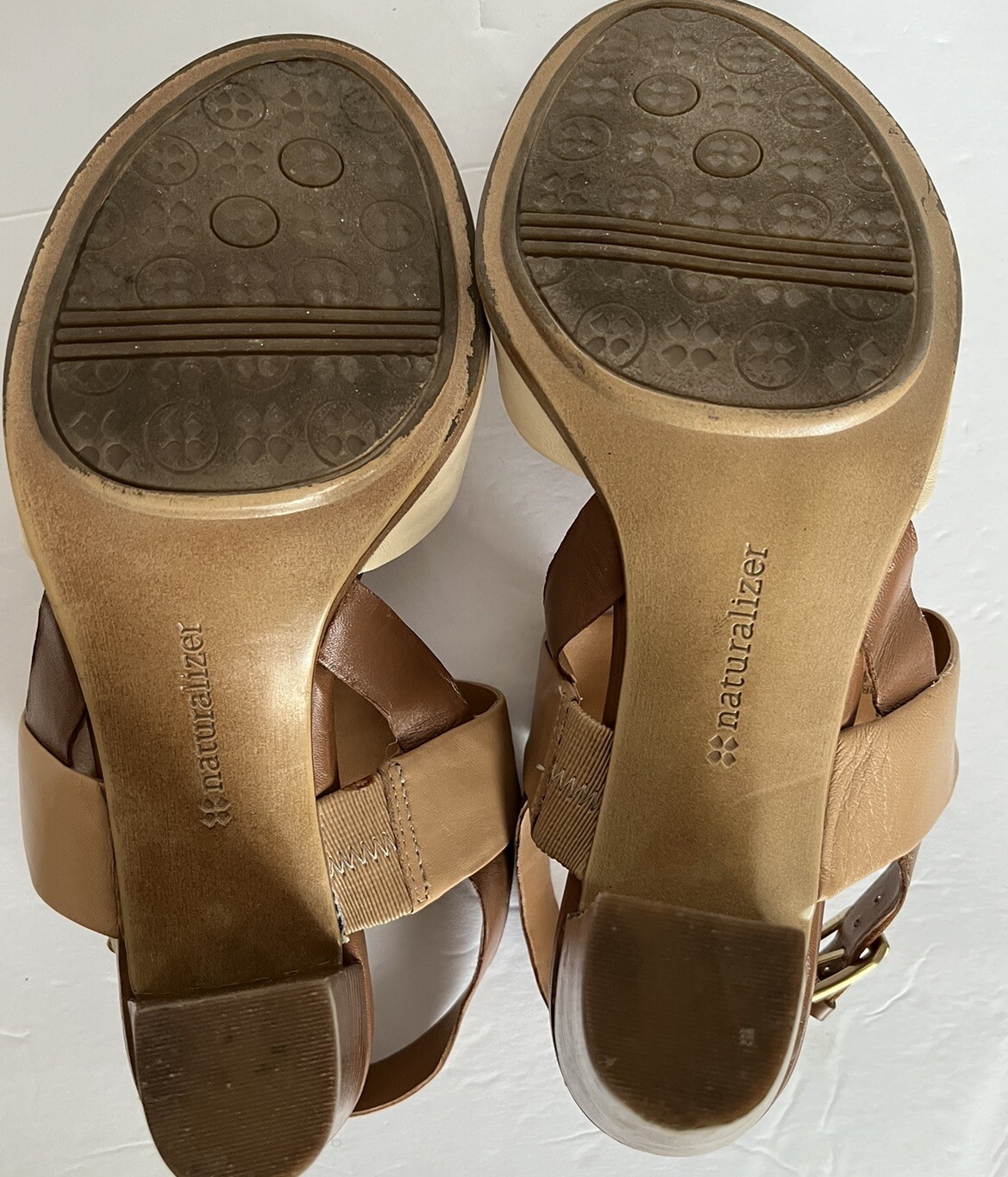 Naturalizer N5 Comfort Sandal DAHNNY Nude Brown Slingback 3.5” Heel Neutral 10W