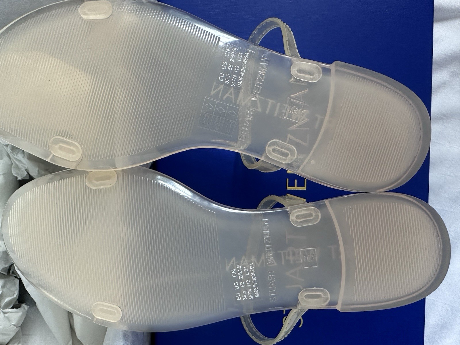 Stuart Weitzman Sawyer Jelly Slide Sandals NIB Size 5