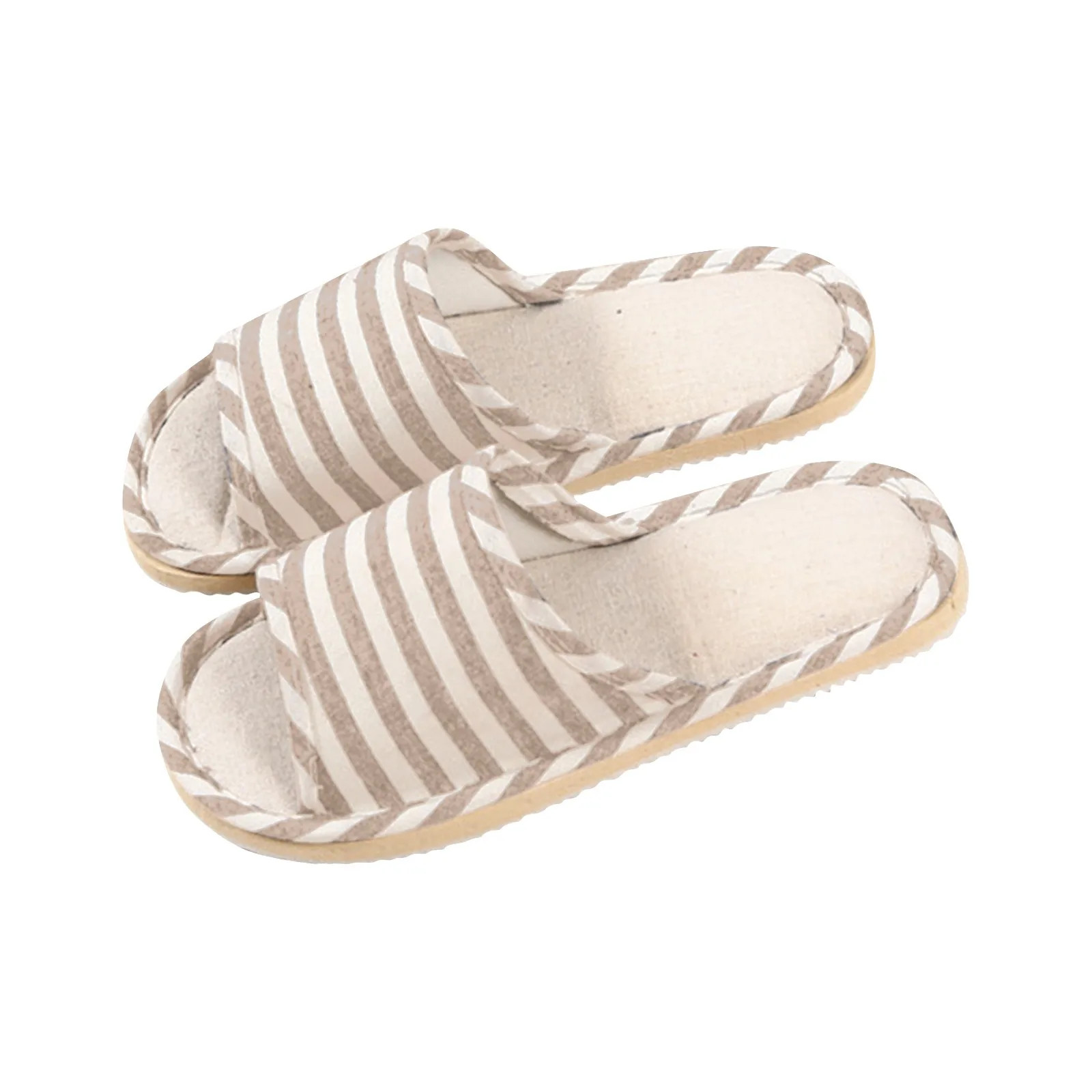 Four Season Linen Home Slippers Women Indoor Bedroom Women House Slides Autumn U